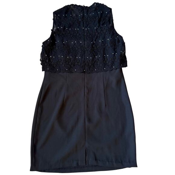 J.R Nite Vintage Cocktail Embellished Lace Floral Overlay Dress size 10 NEW - Picture 2 of 9